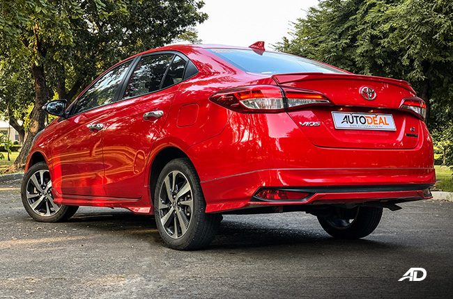 toyota vios 1.5 G prime road test review rear quarter exterior