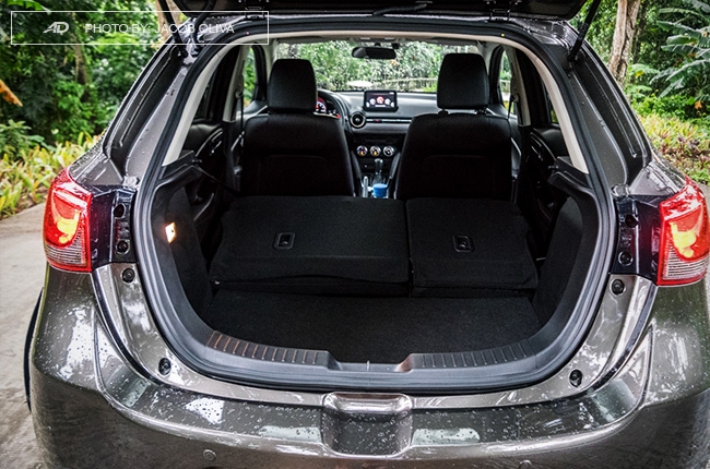 Trunk space of the Mazda 2 Hatchback Premium Series