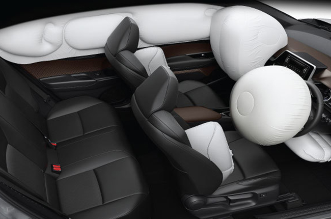 Updated Toyota C-HR airbags