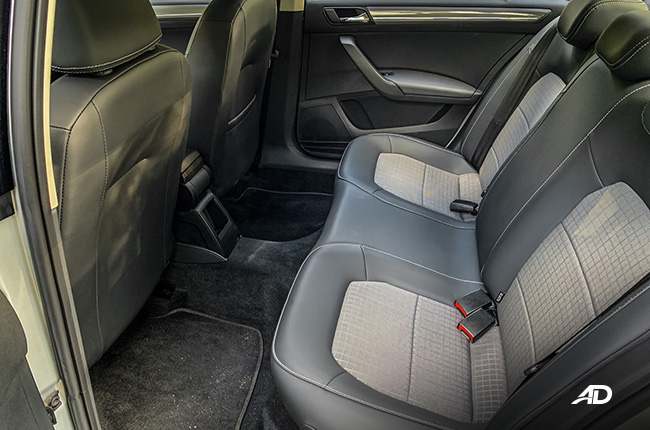 volkswagen santana road test interior rear cabin