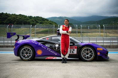 4th round Ferrari Challenge 2nd placer Angie King