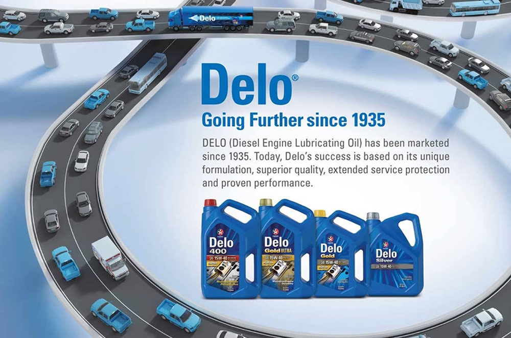 Chevron's infographic on Delo's rich 80-year history