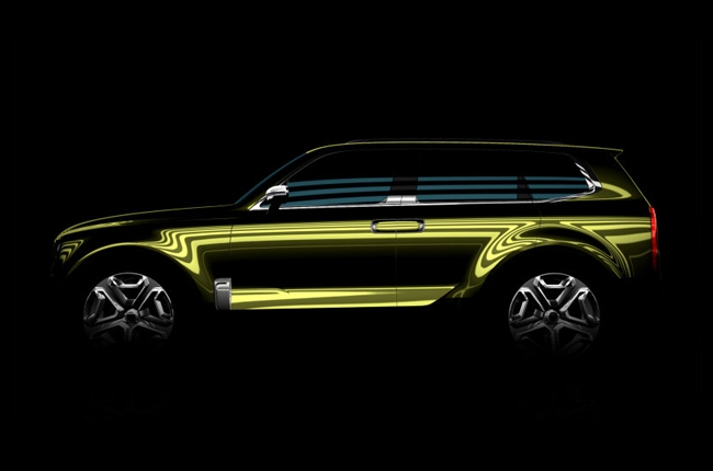 Kia teases with a new full-size SUV before the 2016 Detroit Auto Show