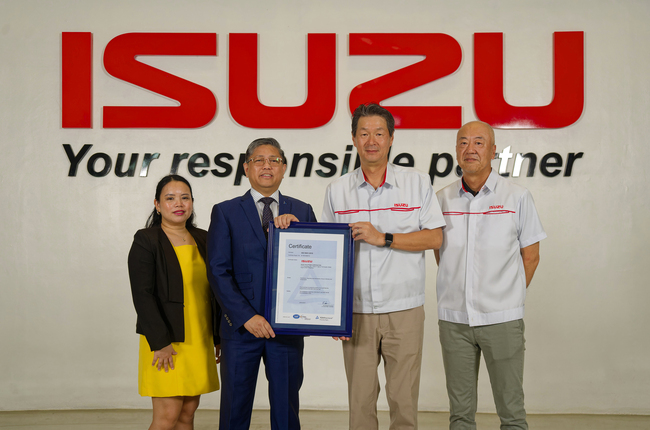Isuzu Philippines earns ISO 9001:2015 certification