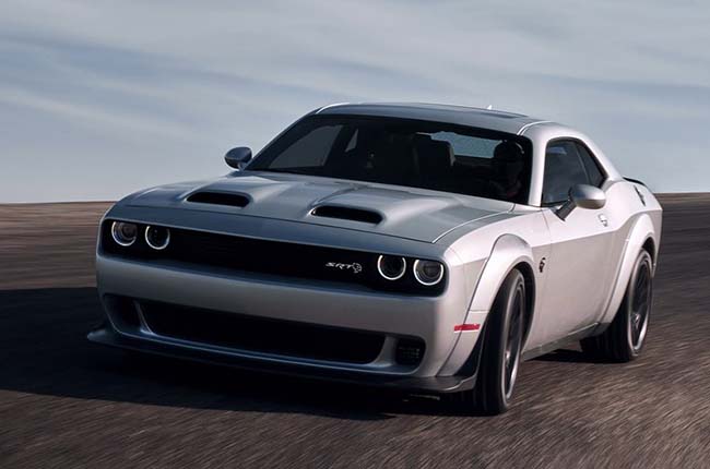 Silver Dodge Challenger Hellcat Redeye