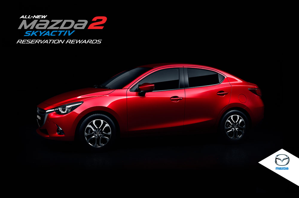 Mazda offers a P10,000 rebate when you reserve an all-new Mazda2 SKYACTIV
