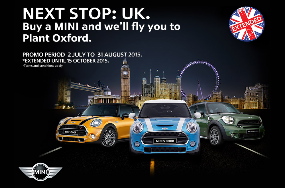 MINI extends free trip to the UK promo 'til October 2015