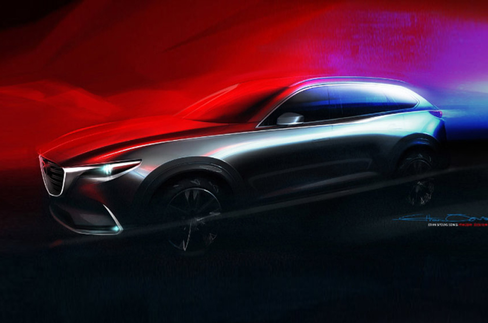 Mazda teases us with a rendering of the all-new CX-9