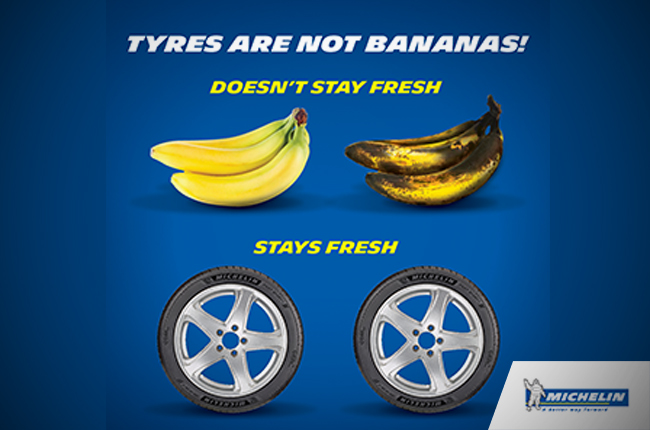 Michelin's Tires Are Not Banana campaign to bust tire age myth