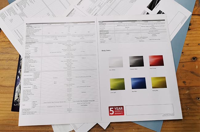 reading the spec sheet