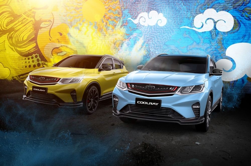 The Geely Coolray is now available in Sunburst Gold and Cloud Blue
