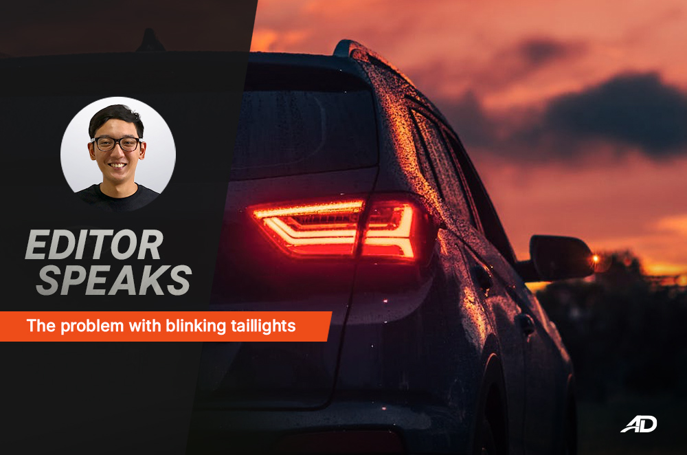 The problem with blinking taillights