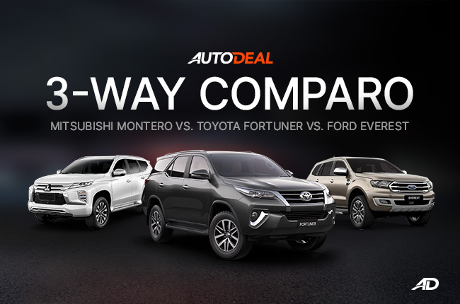 Toyota Fortuner vs Mitsubishi Montero Sport vs Ford Everest