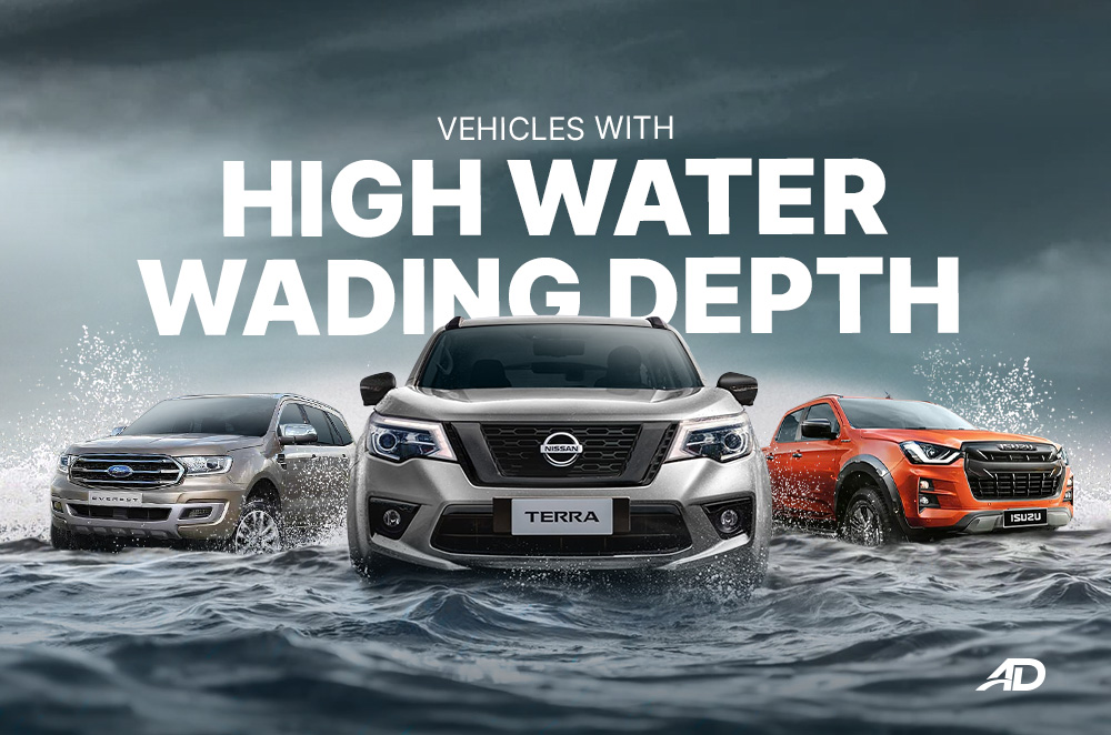 Vehicles with high water wading depth