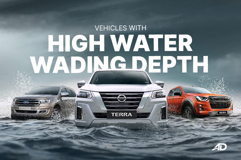Vehicles with high water wading depth