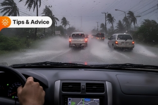 If you really need to drive during a typhoon, make sure these things are in your car.