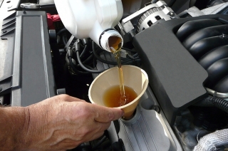 Overfilling engine oil