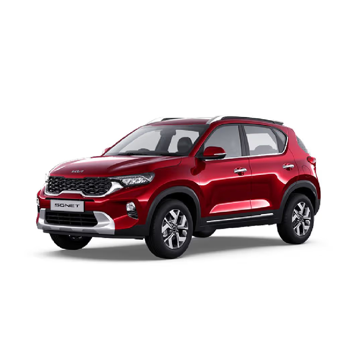 Kia Sonet-Vivid Red With Black Roof