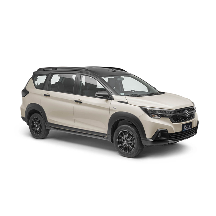Savanna Ivory Metallic + Cool Black Pearl Metallic Suzuki XL7 Hybrid Black Upgrade