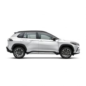 Toyota Corolla Cross-Platinum White Pearl Mica / Attitude Black Mica