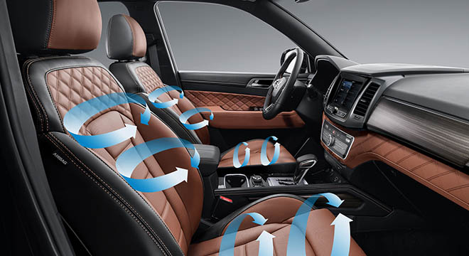 2020 SsangYong Rexton heated and cooled seats