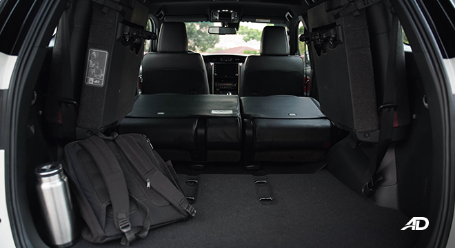 2022 Toyota Fortuner rear cargo space folded