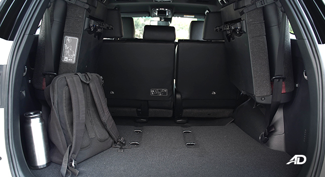 2022 Toyota Fortuner rear cargo space folded