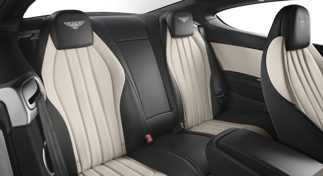 Bentley Continental GT 2018 passenger seats
