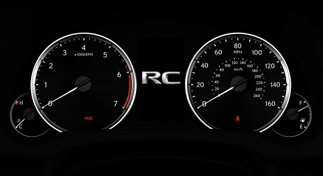 Lexus RC 2022 instrument cluster