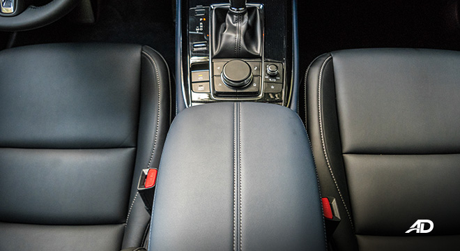 mazda cx-30 review road test leather seats interior