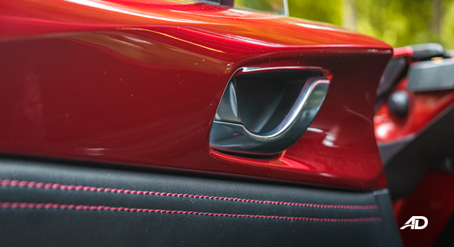 mazda mx-5 rf review road test door handles interior