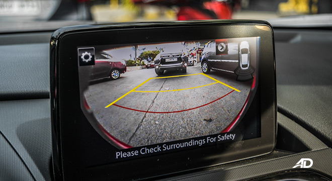 mazda mx-5 rf review road test rear view camera interior