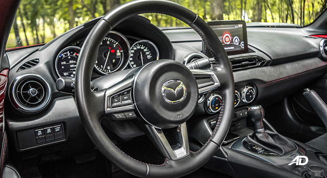mazda mx-5 rf review road test steering wheel interior