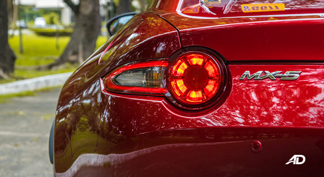 mazda mx-5 rf review road test taillights exterior philippines