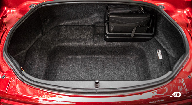 mazda mx-5 rf review road test trunk cargo interior