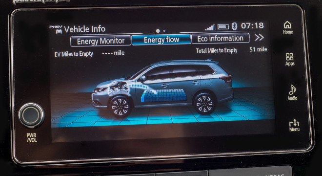 Mitsubishi Outlander PHEV infotainment