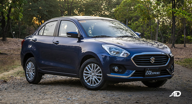 suzuki dzire review road test front quarter exterior philippines
