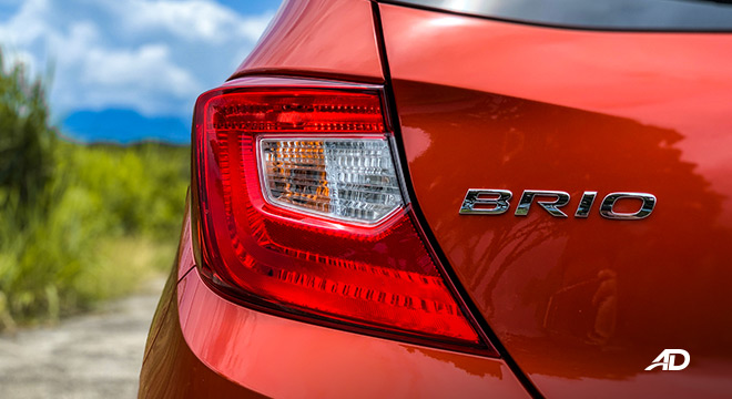 honda brio rs road test exterior badge