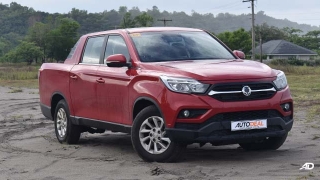 SsangYong Musso grand road test front quarter exterior