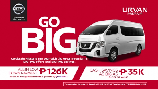 2019 Nissan NV350 Urvan Premium promo Philippines