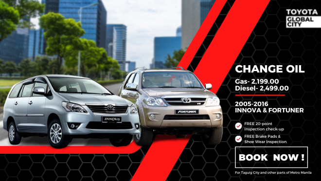 Toyota Global City Change Oil for Toyota Innova and Toyota Fortuner