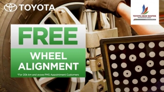 Toyota Abad Santos Service FREE Wheel Alignment
