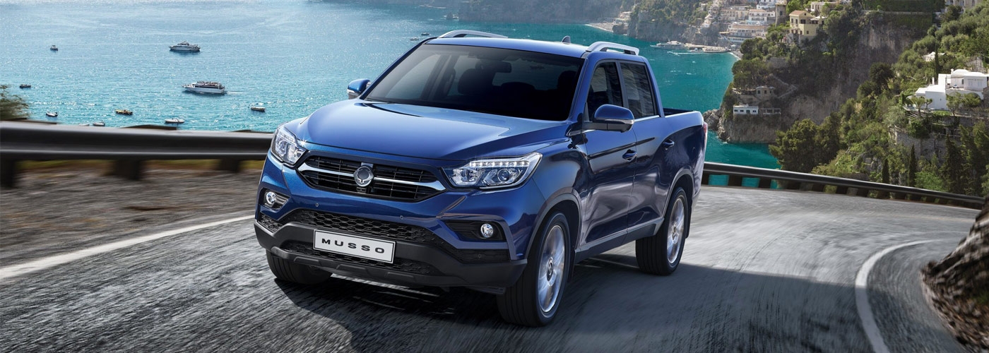 Ssangyong musso grand road test front quarter exterior philippines