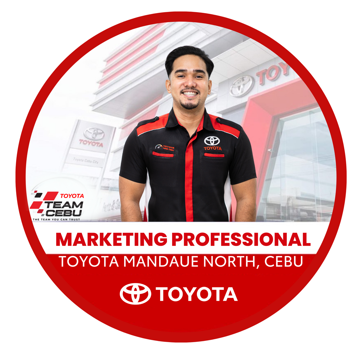 James Aranas is an official sales agent of Toyota, Mandaue North
