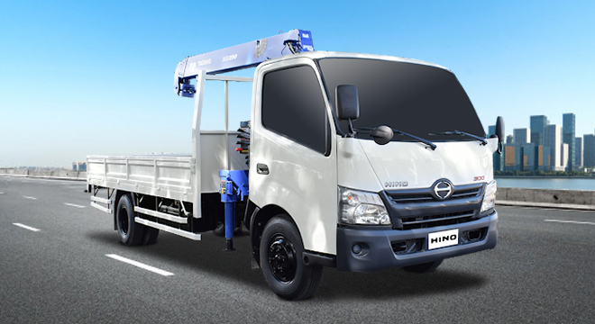 Hino 300 Series XZU730LS Dropside w/Crane