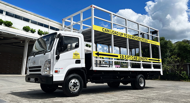 Hyundai HD78 GT Motorcycle Carrier