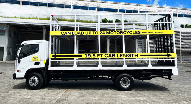 Hyundai HD78 GT Motorcycle Carrier