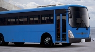 Blue Hyundai Midi Bus Super Aero Intercity